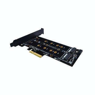 M.2 PCIe SSD Adapter Card PCIE 4x to M.2 Key M B Dual Interface Card