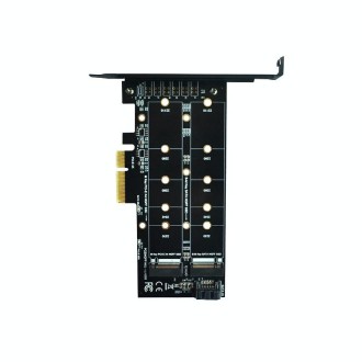 M.2 PCIe SSD Adapter Card PCIE 4x to M.2 Key M B Dual Interface Card