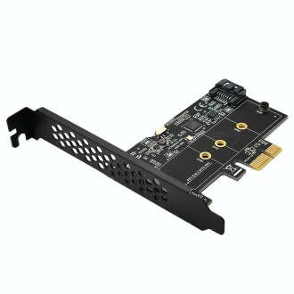 PCI-E to SATA3.0+M2 NGFF Expansion Card 6G Hard Disk Transfer Card(Black)