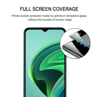 25 PCS Full Glue Cover Screen Protector Tempered Glass Film For Xiaomi Poco M5 / Poco M4 5G / Redmi Note 11E / Redmi 10 5G / Red