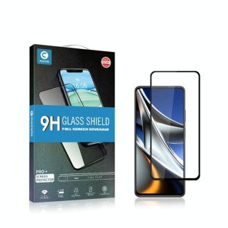 mocolo 9H Full Glue Silk Print Tempered Glass Film For Xiaomi Poco X4 Pro 5G(Black)