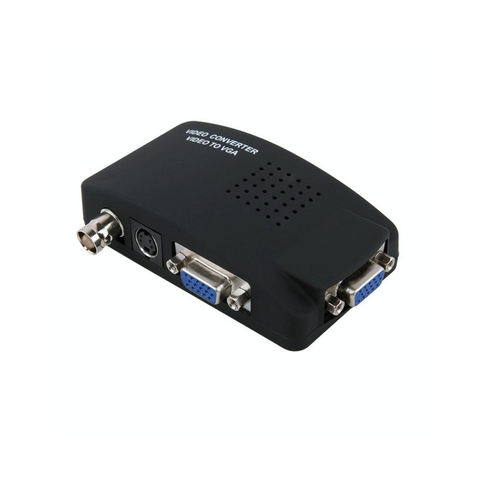 HOWEI HW-2404 BNC / S-Video to VGA Video Converter(Black)