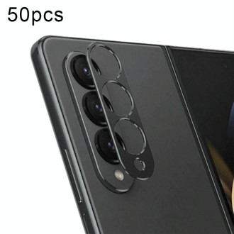 For Samsung Galaxy Z Fold4 5G / Galaxy W23 50pcs Integrated Rear Camera Lens Tempered Glass Film(Black)