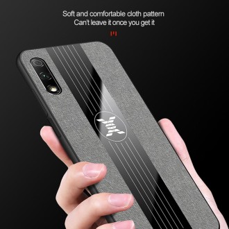 For Huawei Honor 9X XINLI Stitching Cloth Textue Shockproof TPU Protective Case(Black)