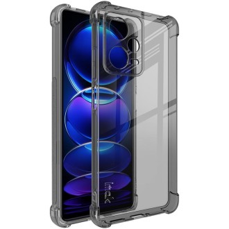 For Xiaomi Redmi Note 12 Pro 5G China/Indian imak Shockproof Airbag TPU Phone Case(Transparent Black)