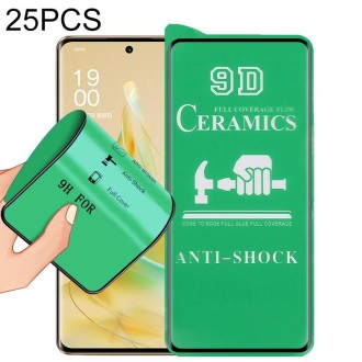 For OPPO Reno9 Pro 25pcs 9D Full Screen Full Glue Ceramic Film