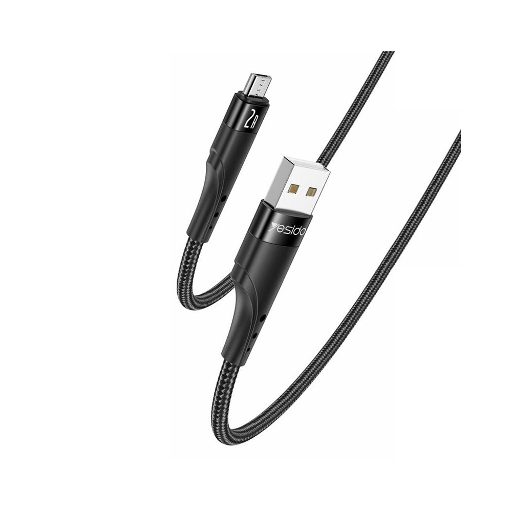 YESIDO CA109 3m 2A USB to Micro USB Charging Data Cable(Black)