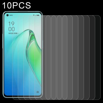 10 PCS 0.26mm 9H 2.5D Tempered Glass Film For OPPO Reno8 Pro