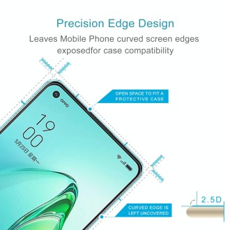 10 PCS 0.26mm 9H 2.5D Tempered Glass Film For OPPO Reno8 Pro