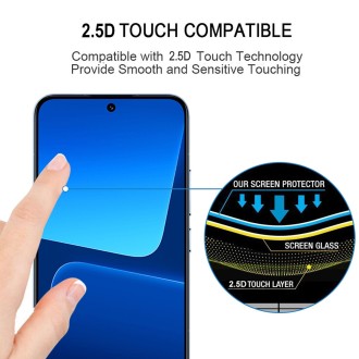 For Xiaomi 13 Ultra Edge Glue 9H HD 3D Curved Edge Tempered Glass Film(Black)