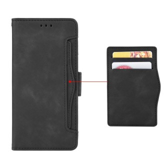 For Infinix Hot 30i / 30i NFC Skin Feel Calf Texture Card Slots Leather Phone Case(Black)