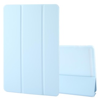 For OnePlus Pad 2 Tri-fold Silicone Leather Tablet Case(Ice Blue)