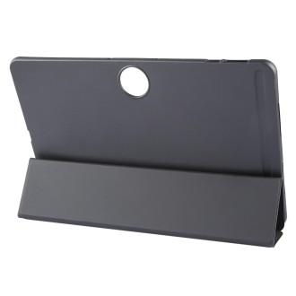 For OnePlus Pad 2 Tri-fold Silicone Leather Tablet Case(Black)