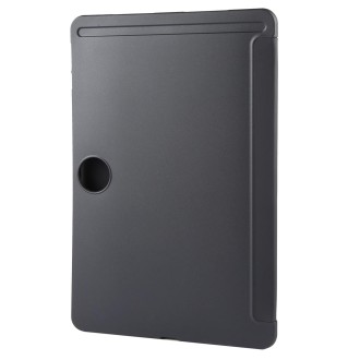 For OnePlus Pad 2 Tri-fold Silicone Leather Tablet Case(Black)