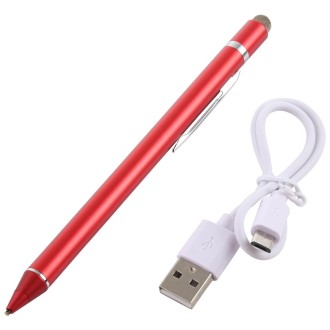 1.5-2.3mm Rechargeable Capacitive Touch Screen Active Stylus Pen(Red)