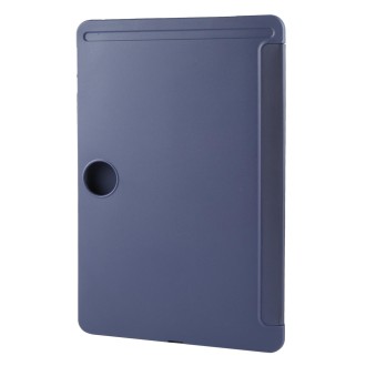 For OnePlus Pad 2 Tri-fold Silicone Leather Tablet Case(Dark Blue)