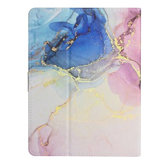 For 8 inch Tablet Marble Pattern Leather Tablet Case(Pink Blue)