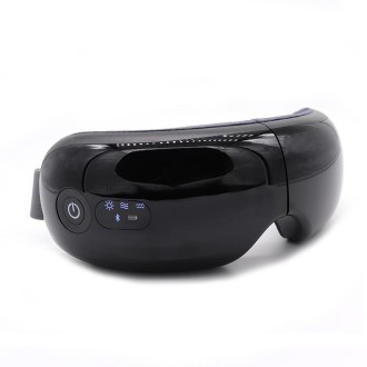 Bluetooth Rechargeable Eye Massager With Heat, Air Pressure And Vibration Massage(Black)