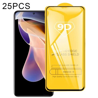 For Xiaomi Redmi Note 11 Pro 5G / 4G / 11 Pro+ / 11E Pro / POCO F4 / Poco X4 Pro 5G 25 PCS 9D Full Glue Full Screen Tempered Gla