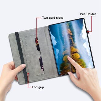 For itel Pad One 10.1 Crystal Texture Painted Leather Smart Tablet Case(Cat Reflection Tiger)