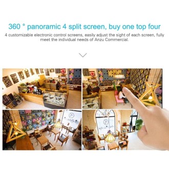 360 Degrees Wide-angle Panoramic WiFi Camera 960P Home Monitoring Camera without Memory