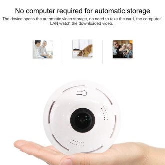 360 Degrees Wide-angle Panoramic WiFi Camera 960P Home Monitoring Camera without Memory