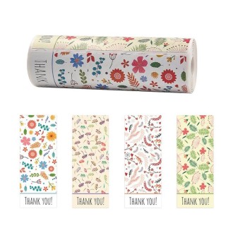 Floral Thank You Label Sticker Handicraft Decoration Small Gift Sticker(K-244)