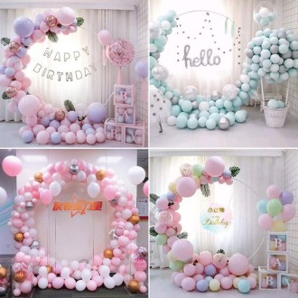 Round Balloon Arch Kit  Adjustable Arch Frame with Base Party Column Stand Set, Size: 1.5m