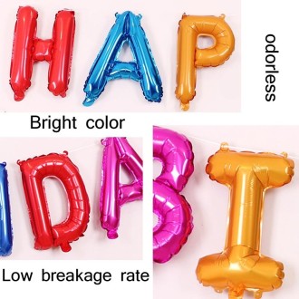 2 PCS 16 Inch Happy Birthday Letter Aluminum Film Balloon Birthday Party Decoration Specification：(Classic Pink)