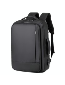 P990 15.6 inch Large Capacity Multifunctional Backpack with External USB Charging Port(Black)