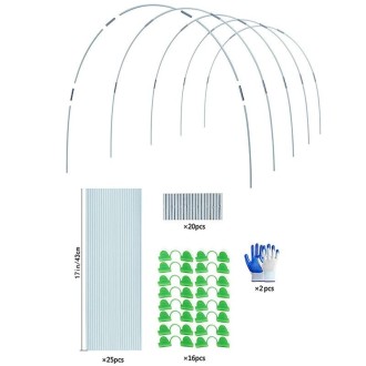 Garden Arch Greenhouse Hoops Rustproof Steel Tunnel Hoop Frame Plant Support, Speci: L  5 Rods 5 Arches