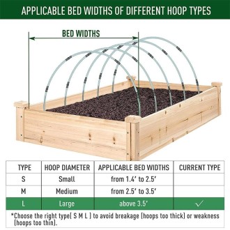 Garden Arch Greenhouse Hoops Rustproof Steel Tunnel Hoop Frame Plant Support, Speci: L  5 Rods 5 Arches