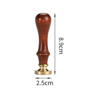 English Letters Series Fire Lacquer Seal Toxca Handle+Brass Seal Head(YW-01 Love)