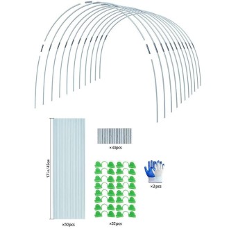 Garden Arch Greenhouse Hoops Rustproof Steel Tunnel Hoop Frame Plant Support, Speci: M  4 Rods 12 Arches