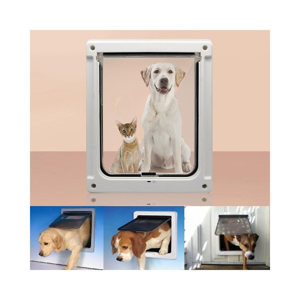 GM-01 Pet Door Pet Supplies ABS Dog and Cat Door Hole(White)