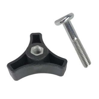 Lawn Mower Handle Bar Wheel Triangle Handle Knob with 5cm Screw