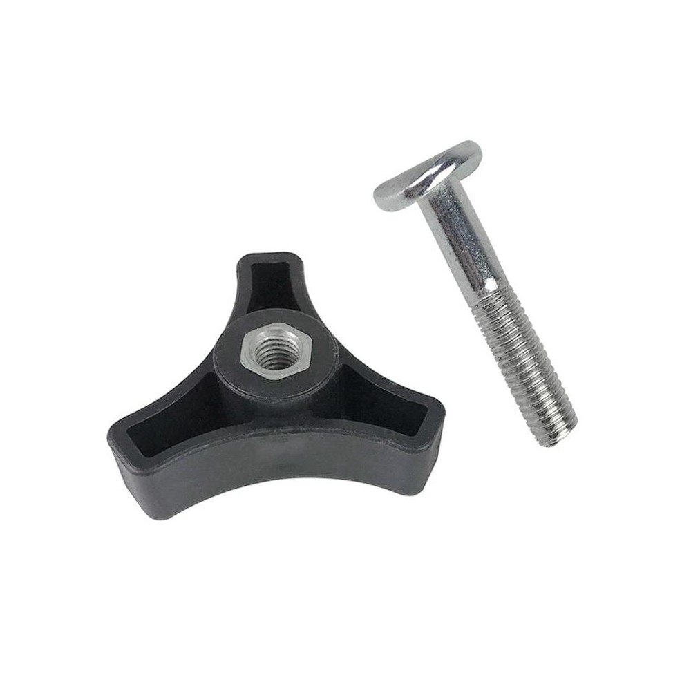 Lawn Mower Handle Bar Wheel Triangle Handle Knob with 5cm Screw