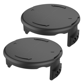 2PCS GK04 Cordless Weeder Lawn Mower Spool Cover For Greenworks(Black)