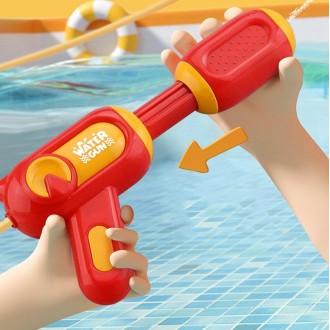 Kids TPU Backpack Water Spray Toy Summer Beach Water Games Toy(Red)