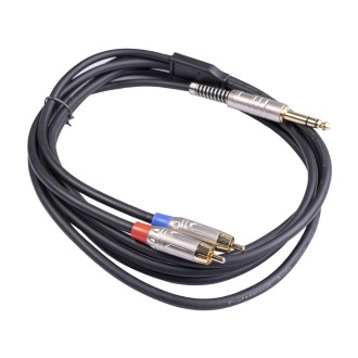 6.35mm Male to Dual RCA Male Audio Cable, Cable Length:3m