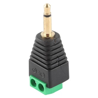 3.5mm Male Plug 2 Pole 2 Pin Terminal Block Stereo Audio Connector