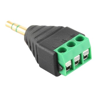 3.5mm Male Plug 3 Pole 3 Pin Terminal Block Stereo Audio Connector