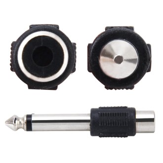 6.35mm to RCA Male to Female Plug Stereo Audio Adapter