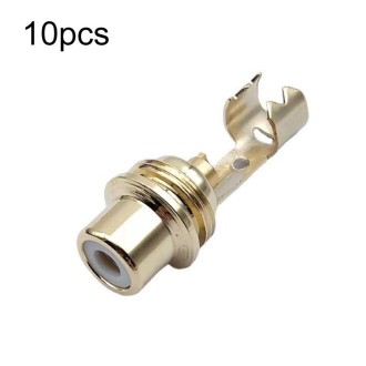 10pcs AV Audio Plug RCA Lotus Female Plug With Clip(M11x0.75mm)