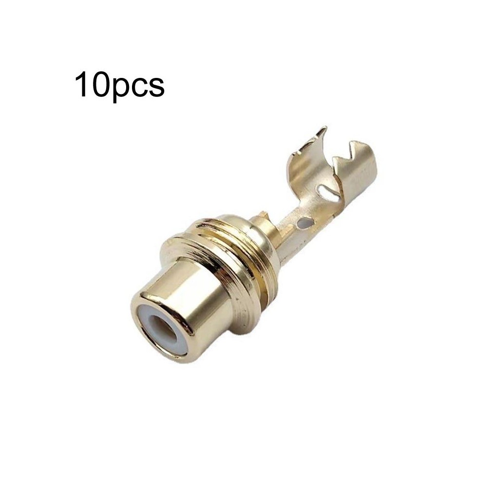 10pcs AV Audio Plug RCA Lotus Female Plug With Clip(M11x0.75mm)