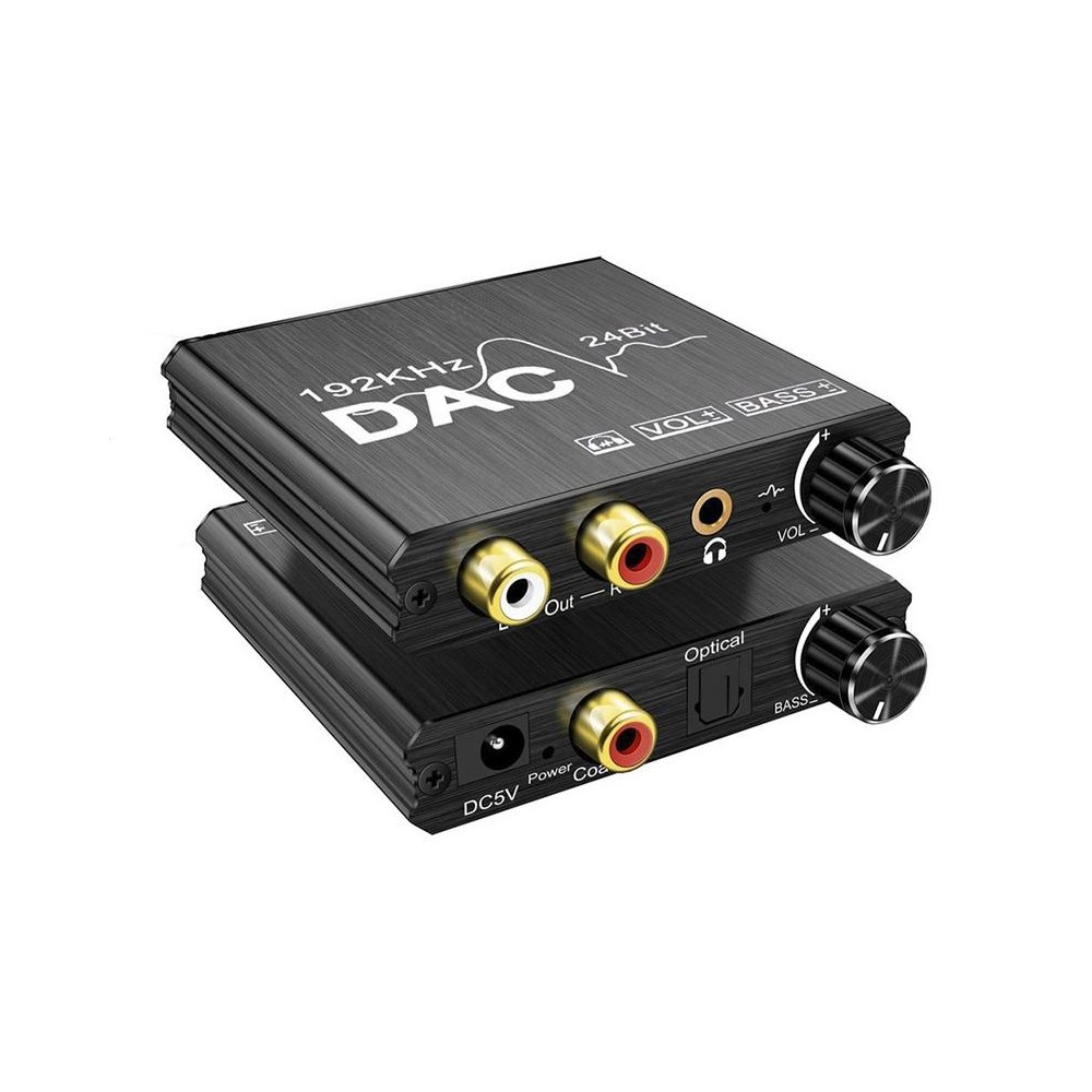 Digital To Analog Audio Converter Stereo Extractor DAC Amplifier Optical SPDIF 192Khz 24Bit