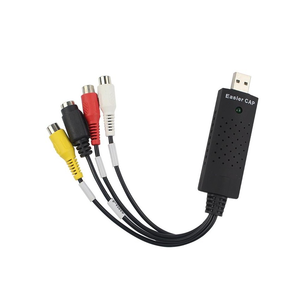 Portable USB 2.0 Video + Audio RCA Female to Female Connector for TV / DVD / VHS Support Vista 64 / win 7 / win 8 / win 10 / Mac