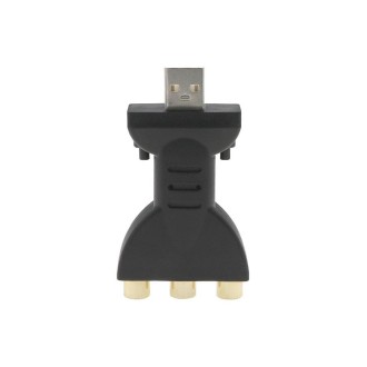 USB 2.0 Male to 3 RCA Gold-plated Video Audio Adapter AV Component Converter