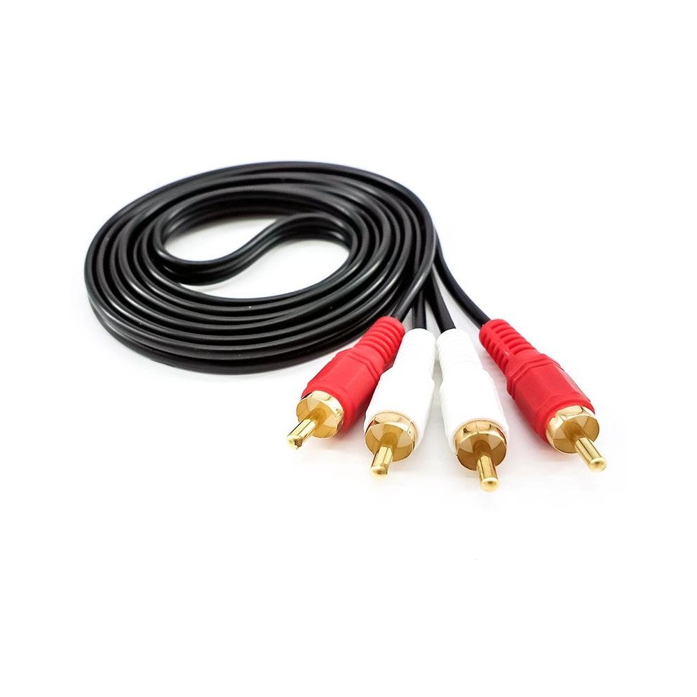 5m Double Lotus Audio Cable RCA Two-To-Two Power Amplifier Audio Cable