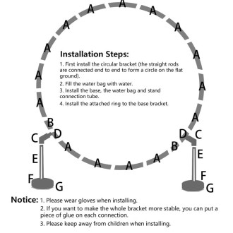 Round Balloon Arch Kit  Adjustable Arch Frame with Base Party Column Stand Set, Size: 2.5m